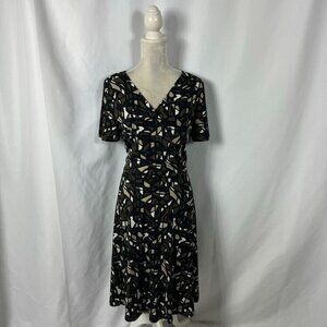 Isadora Collection Geometric Print Faux Wrap Dress Career Office Professional 12